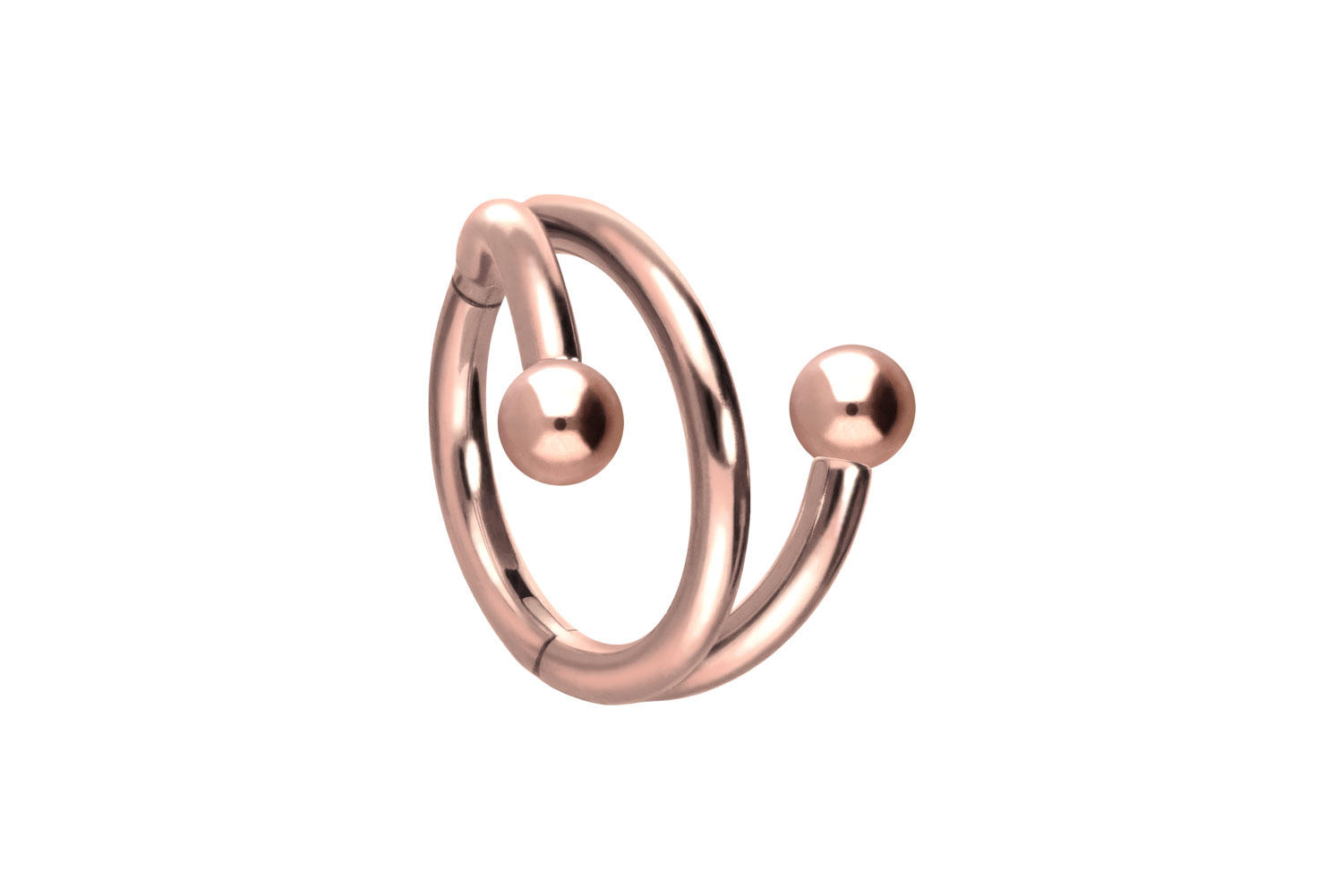 Titan Segmentring Clicker Piercing mit Innengewinde 3 RINGE + 2 KUGELN